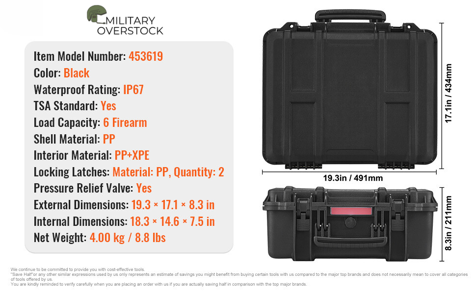 RangeBox Hard Pistol Case with Pre-cut Foam Lining