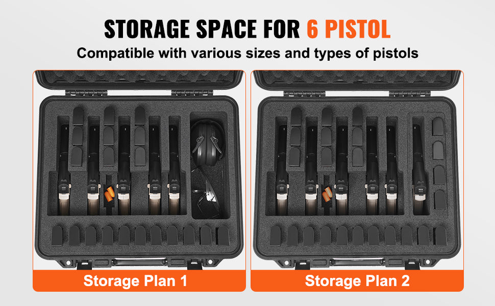 RangeBox Hard Pistol Case with Pre-cut Foam Lining