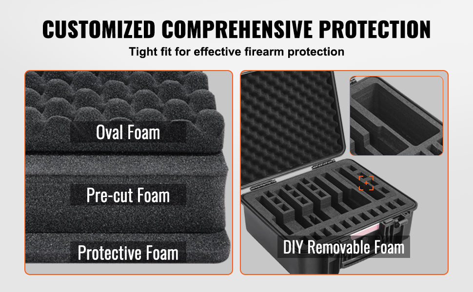 RangeBox Hard Pistol Case with Pre-cut Foam Lining