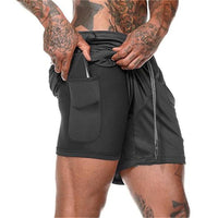 Thumbnail for 2 In 1 Training Shorts - Military Overstock