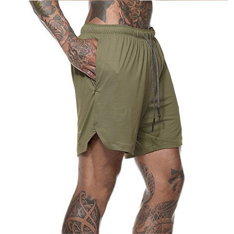 2 In 1 Training Shorts - Military Overstock