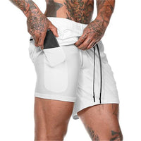 Thumbnail for 2 In 1 Training Shorts - Military Overstock