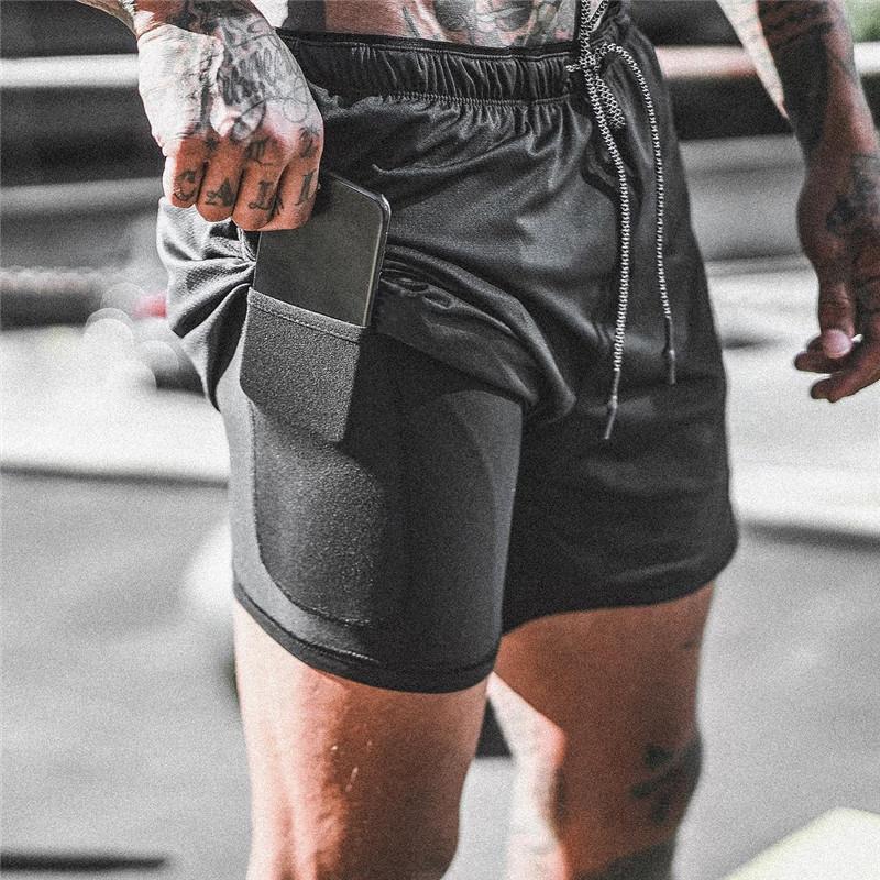 2 In 1 Training Shorts - Military Overstock