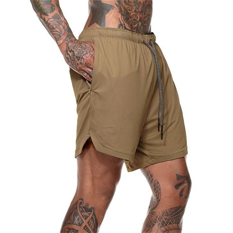 2 In 1 Training Shorts - Military Overstock