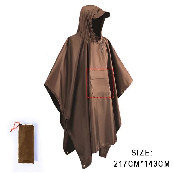 3 In 1 Military Poncho - Military Overstock