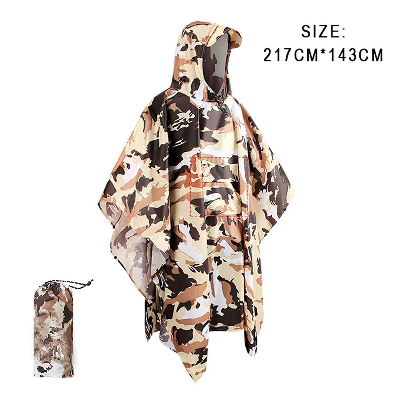 3 In 1 Military Poncho - Military Overstock