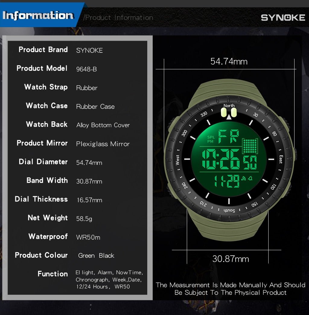 50M Waterproof Smart Watch - Military Overstock