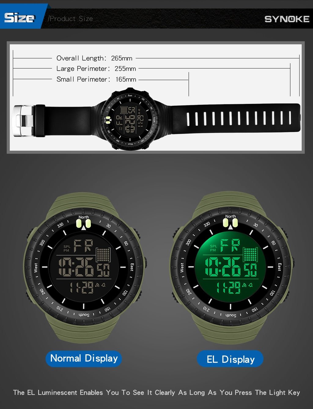 50M Waterproof Smart Watch - Military Overstock