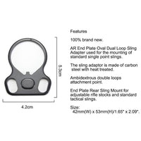 Thumbnail for Ambidextrous Sling Mount End Plate AR15 M4 - Military Overstock