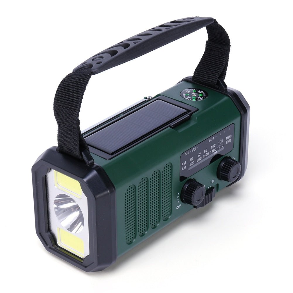 AM/FM Emergency Solar + Hand Crank Radio - Military Overstock