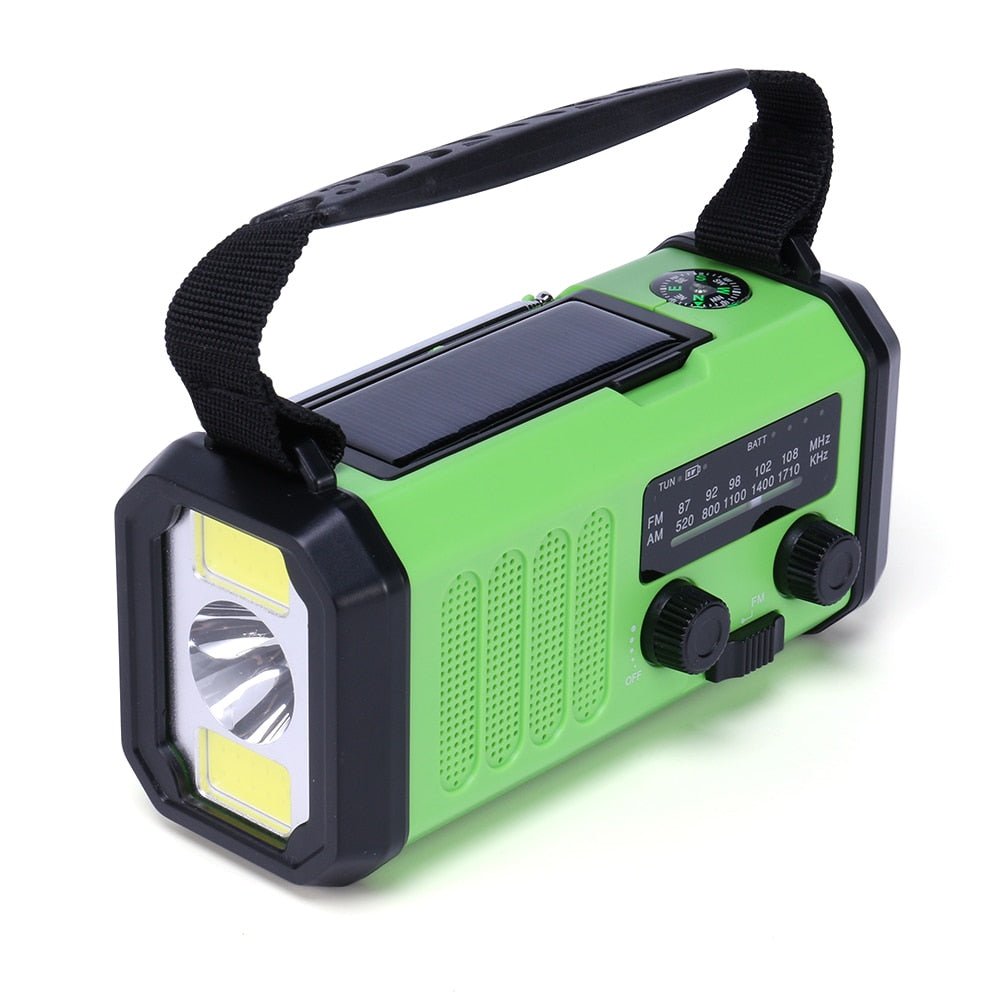 AM/FM Emergency Solar + Hand Crank Radio - Military Overstock