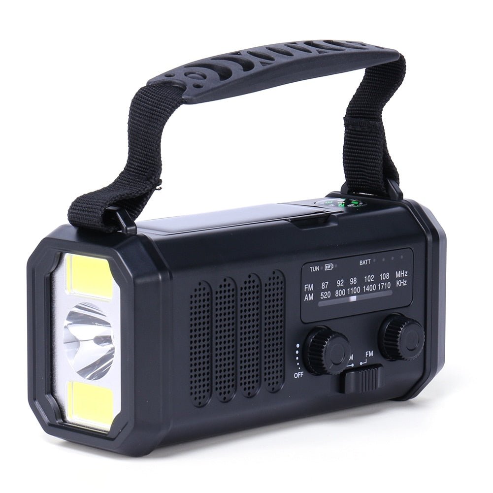 AM/FM Emergency Solar + Hand Crank Radio - Military Overstock