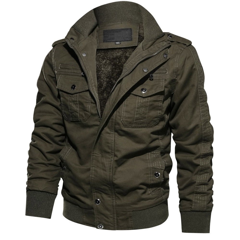 Fleece Lined Bomber Flight Jacket - Military Overstock