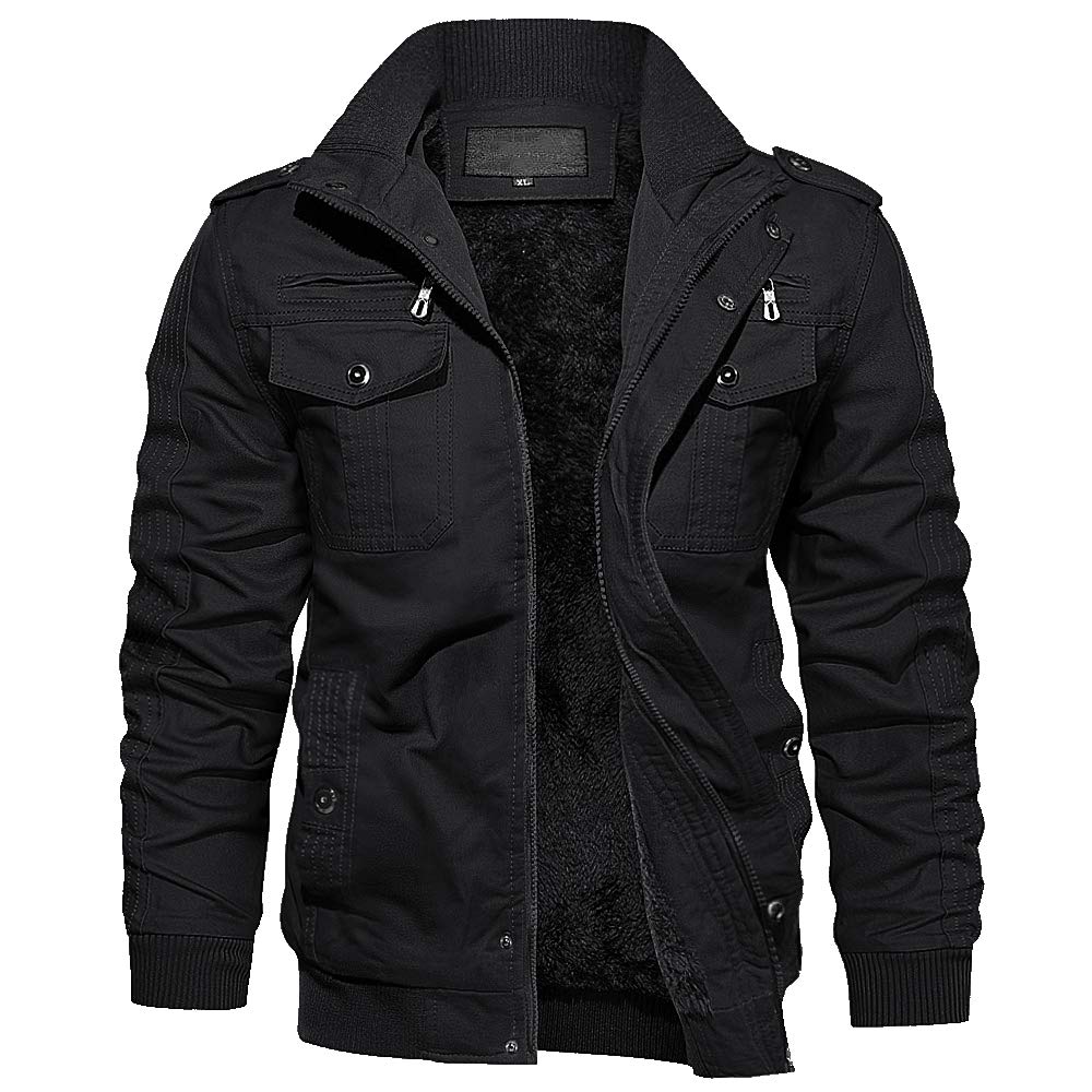 Fleece Lined Bomber Flight Jacket - Military Overstock