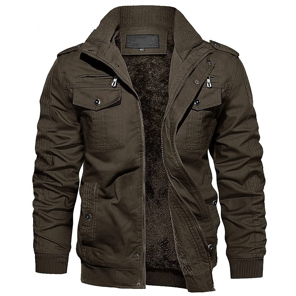 Fleece Lined Bomber Flight Jacket - Military Overstock