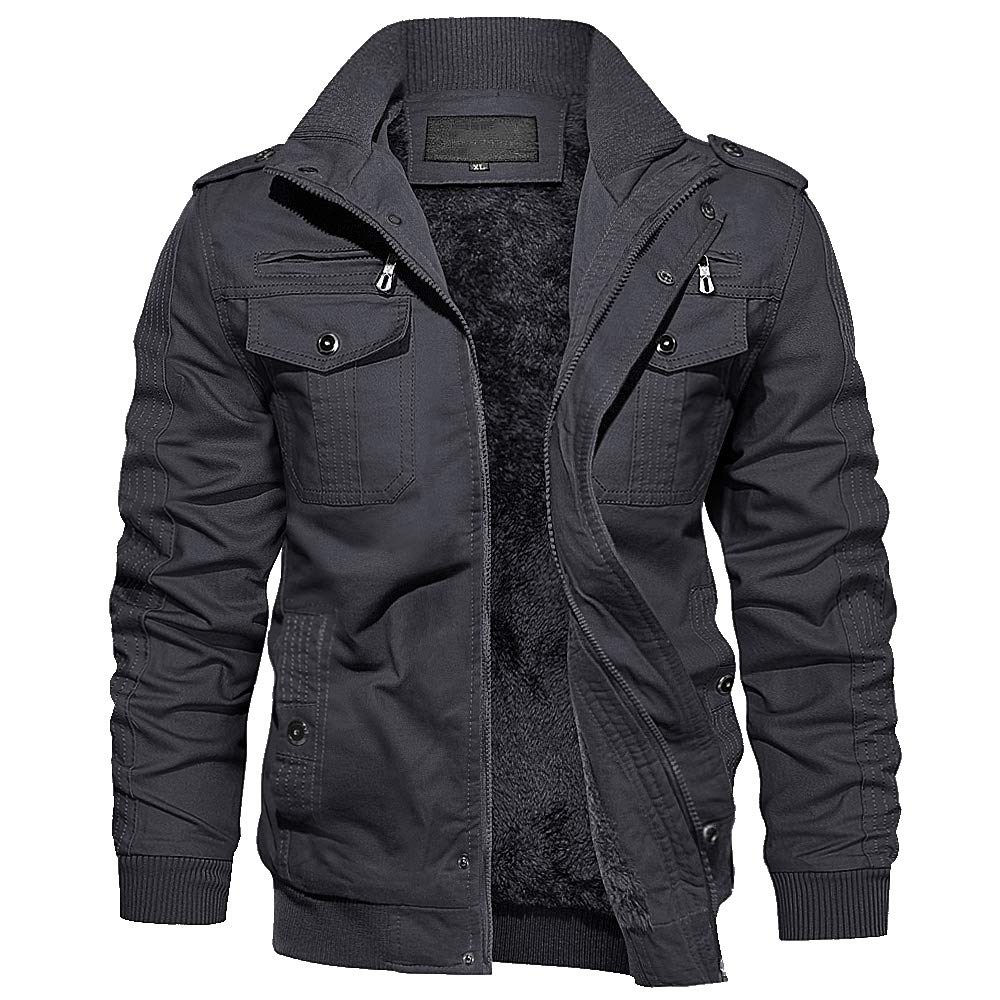 Fleece Lined Bomber Flight Jacket - Military Overstock