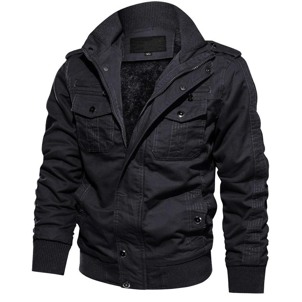 Fleece Lined Bomber Flight Jacket - Military Overstock