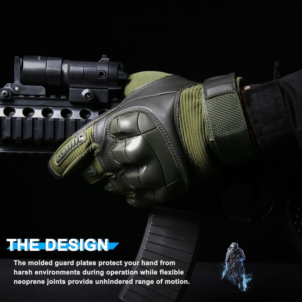 Full-finger Knuckle Reinforced Tactical Gloves - Military Overstock