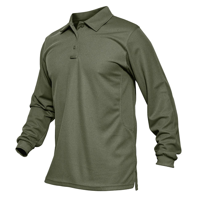 Quick Dry Tactical Long Sleeve Collared Shirt - Military Overstock