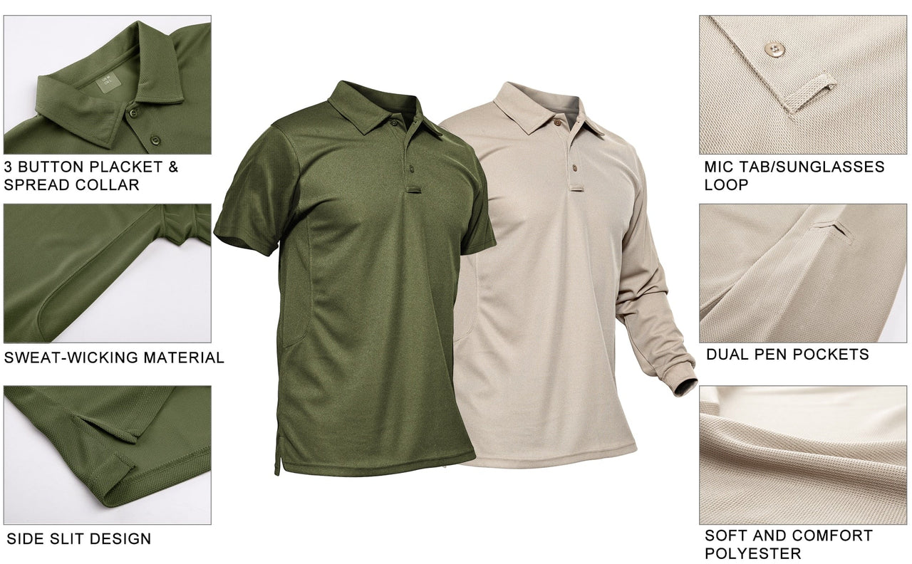 Quick Dry Tactical Long Sleeve Collared Shirt - Military Overstock