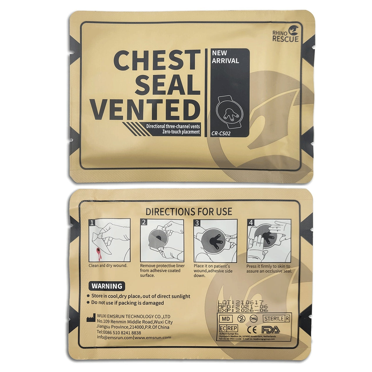 RHINO Chest Seal (6 Pack) - Military Overstock