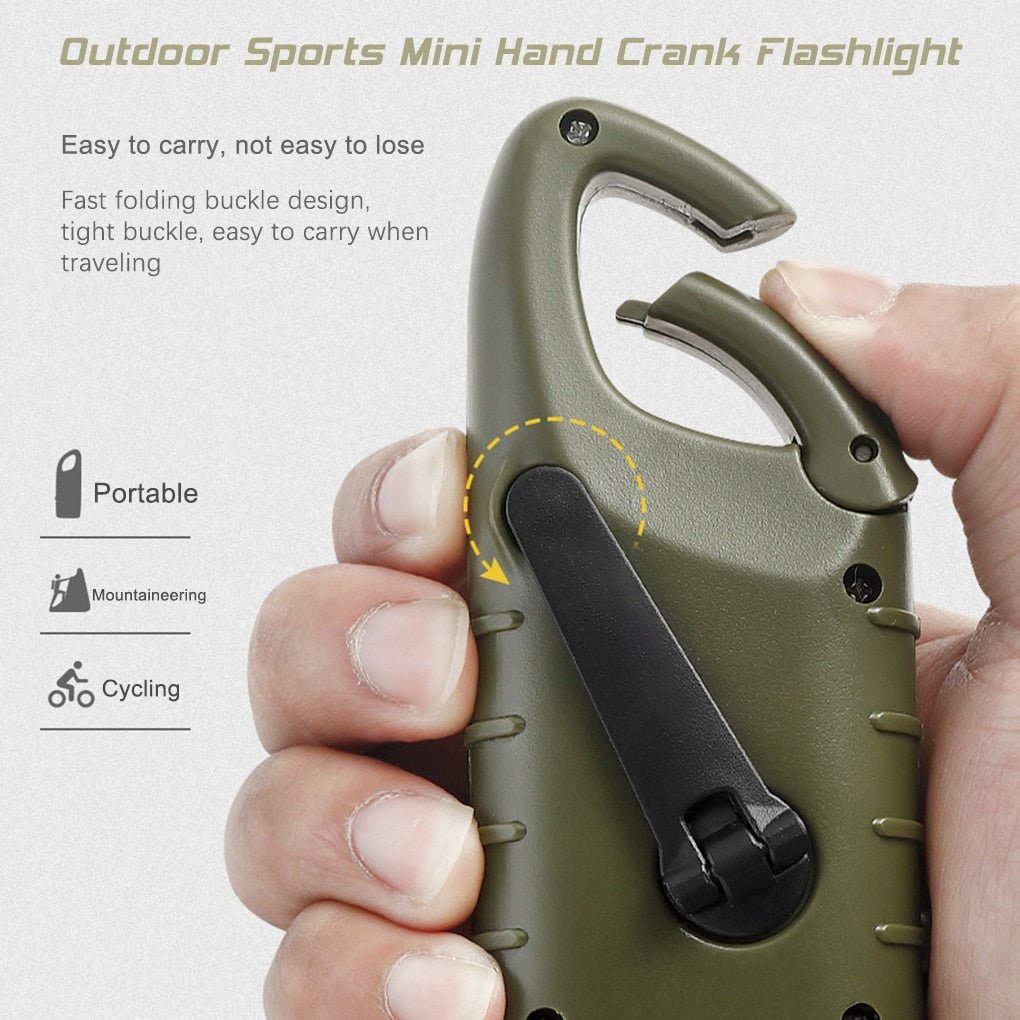 Solar + Hand Crank Flashlight - Military Overstock