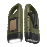 Thumbnail for Solar + Hand Crank Flashlight - Military Overstock