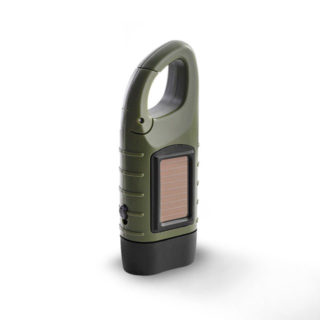 Solar + Hand Crank Flashlight - Military Overstock