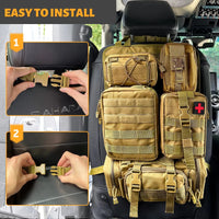 Thumbnail for Tactical Backseat Car Organizer + 5 Molle Pouches - Military Overstock