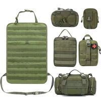 Thumbnail for Tactical Backseat Car Organizer + 5 Molle Pouches - Military Overstock