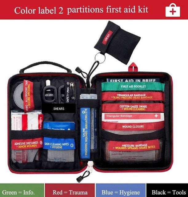 The Survivor First Aid Medical Kit + Waterproof Bag - Military Overstock